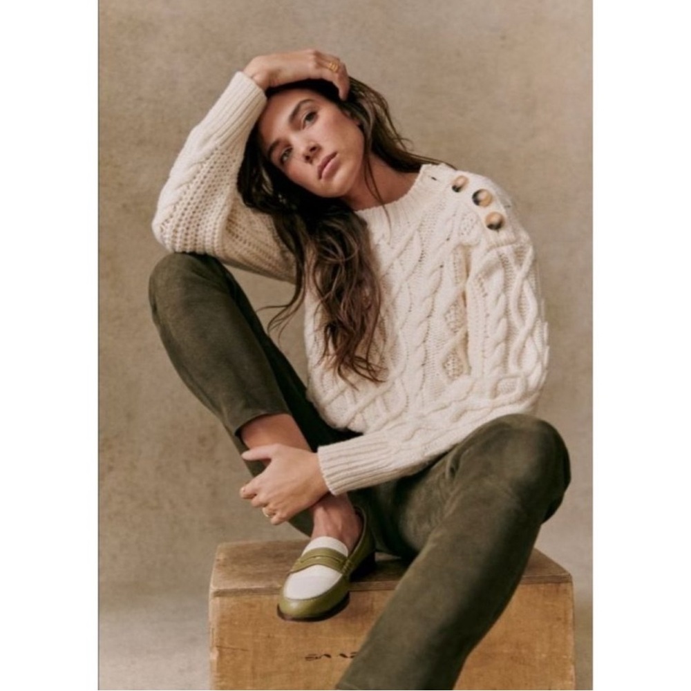 NWT Sezane JAMES JUMPER SWEATER in Ecru Size Small